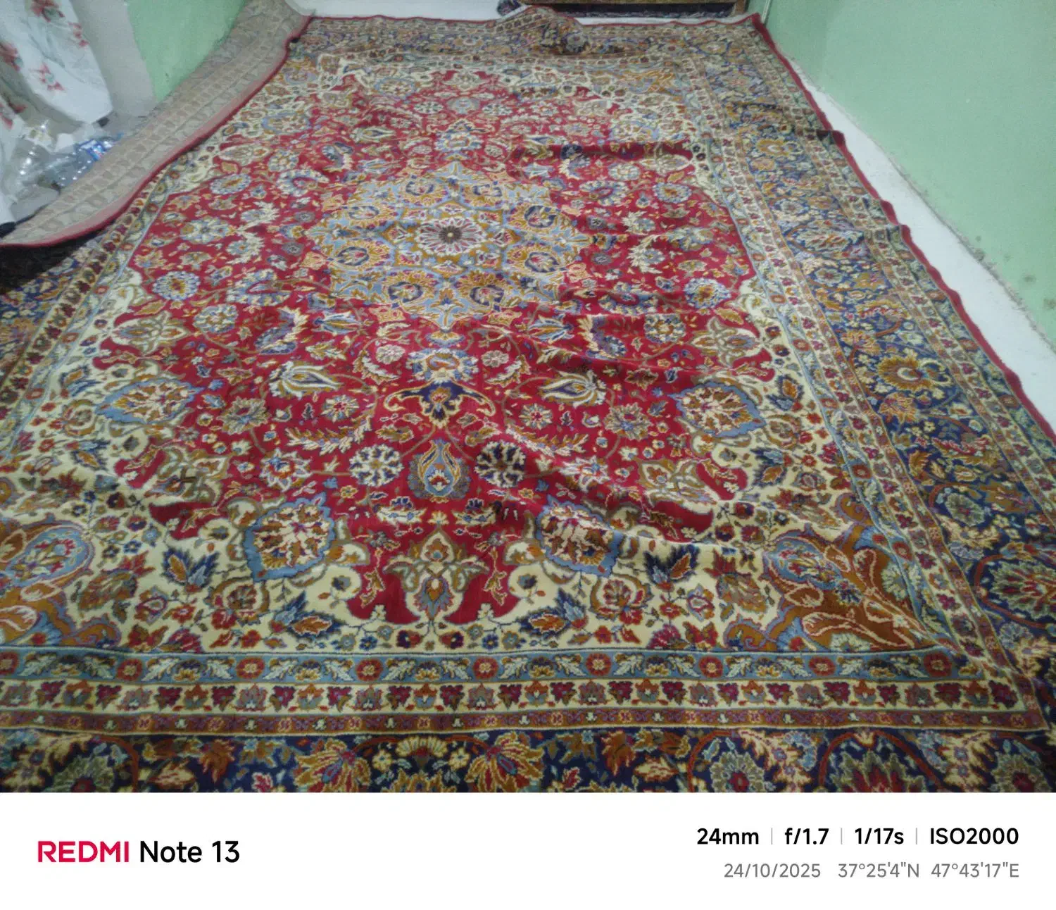 فرش ۱۲متری ماشینی|فرش|میانه, |دیوار