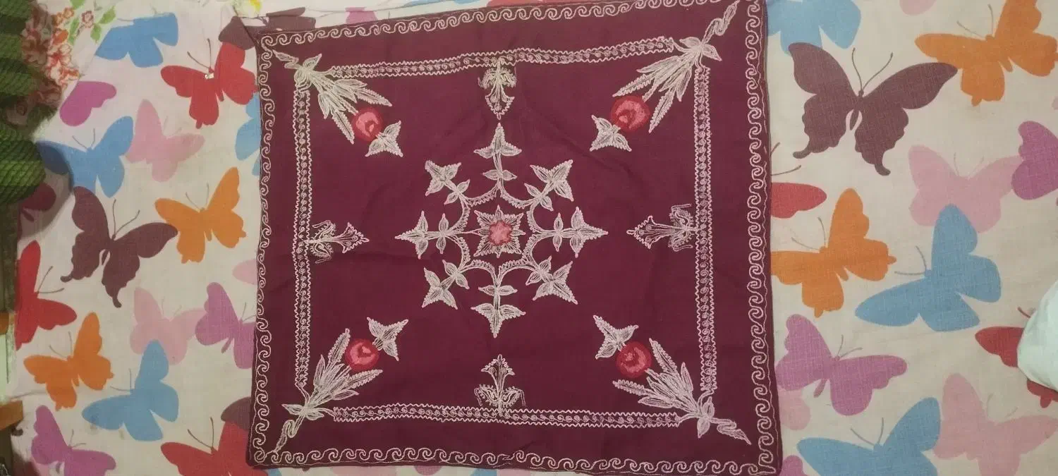 رومیزی پنجاه سال پیش مخمل سه عدد|پرده، رانر، رومیزی|رشت, آزادگان|دیوار