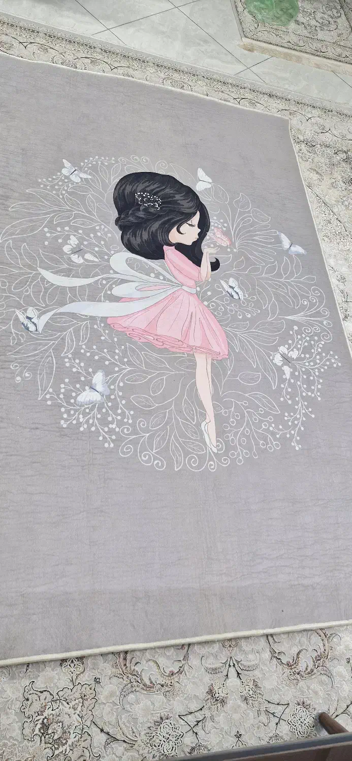 فرش فانتزی همراه با آباژور و روتختی|فرش|تهران, سلیمانی|دیوار