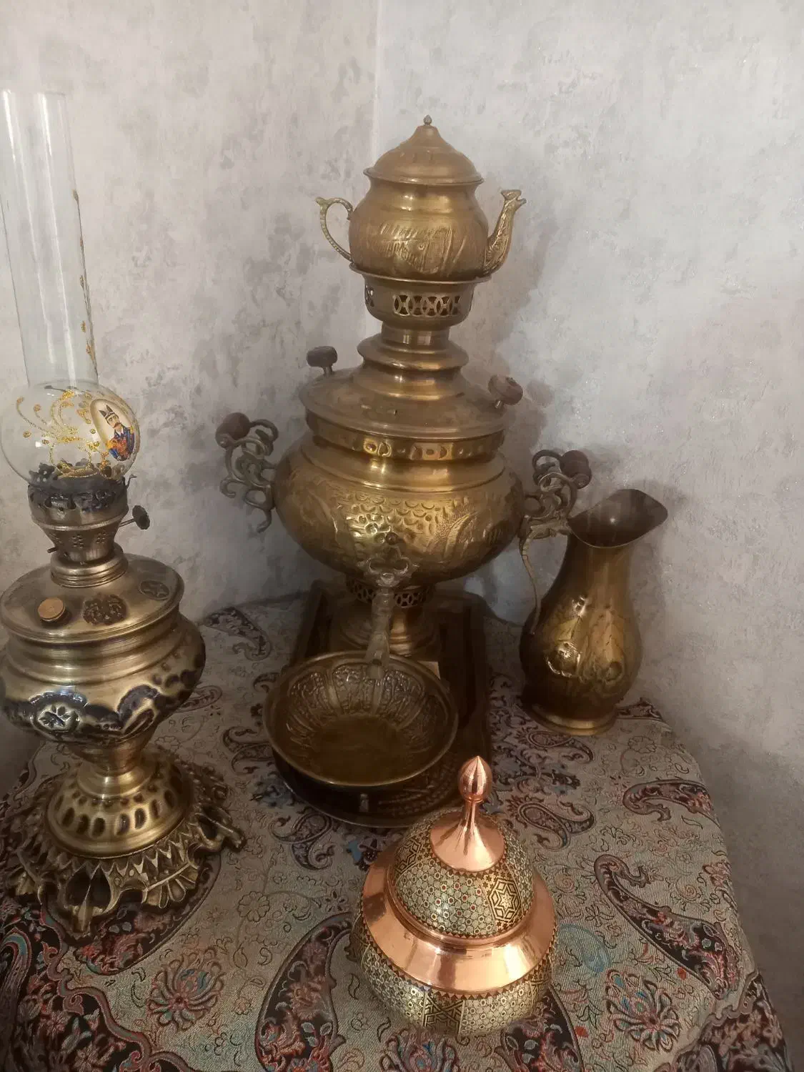 سماور برنجی ذغالی|صنایع دستی و سایر لوازم تزئینی|اصفهان, سودان|دیوار