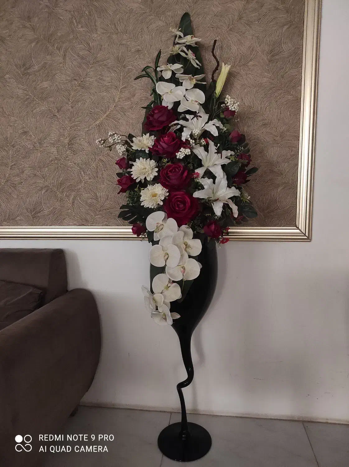 تابلو و جام گل مصنوعی .ساعت|تابلو فرش|مشهد, نوید|دیوار