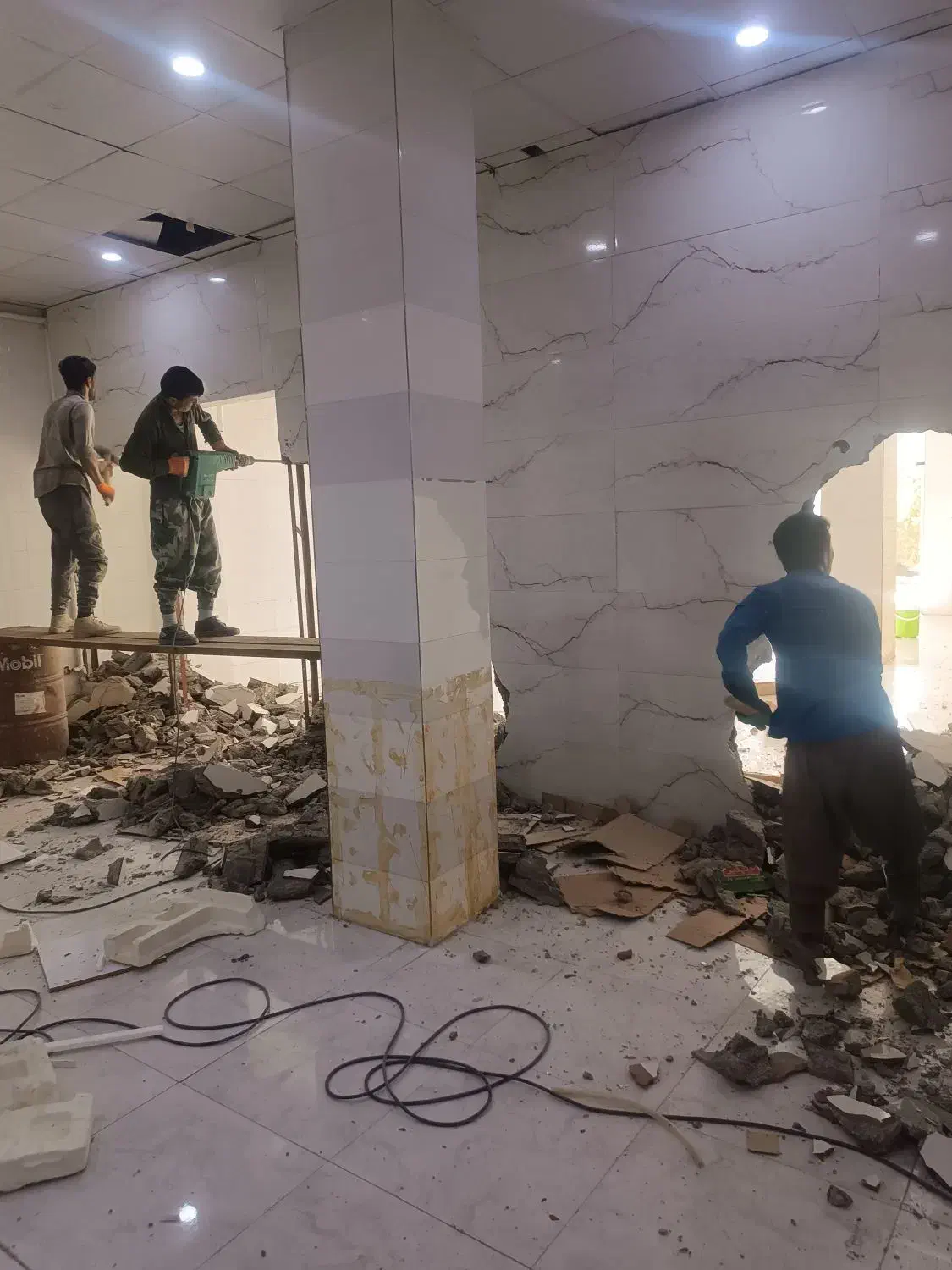 تخریب با دریل افخمی|خدمات پیشه و مهارت|جم, |دیوار