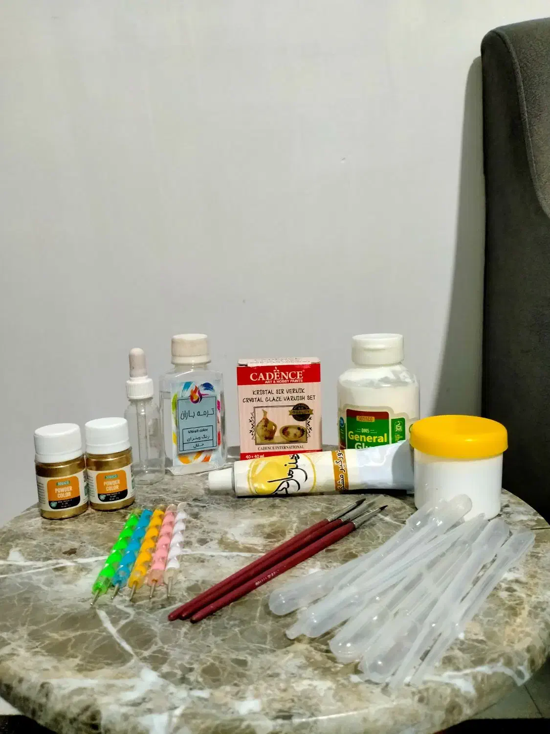 وسایل نقاشی.وسایل ویترای.وسایل رزین|لوازم التحریر|کرمانشاه, |دیوار