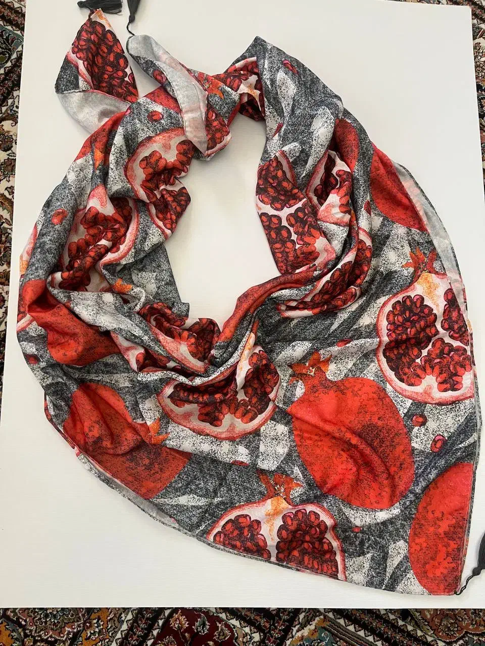 روسری طرح انار برای شب یلدا|لباس|گرمسار, |دیوار