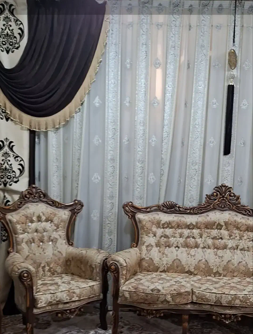 سرویس مبلمان9نفره باچوب راش وسفارشی(در حدنو وسالم)|مبلمان خانگی و میز عسلی|قم, مسجد امام حسن|دیوار