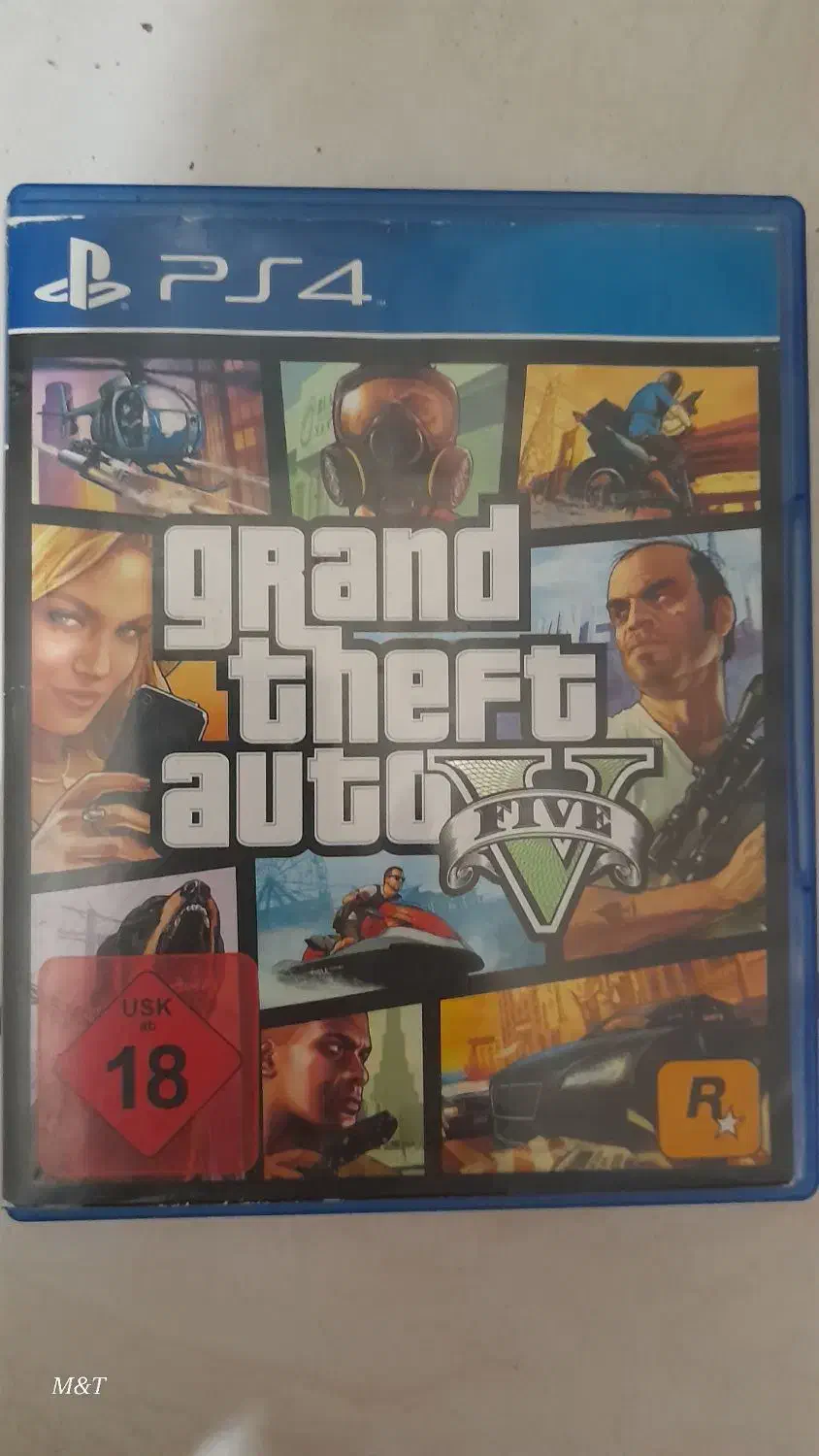 سی دی یا دیسک جی تی ای وی.  GTA V5 برای PS4|کنسول، بازی ویدئویی و آنلاین|رباط‌کریم, مسکن مهر آبشناسان|دیوار