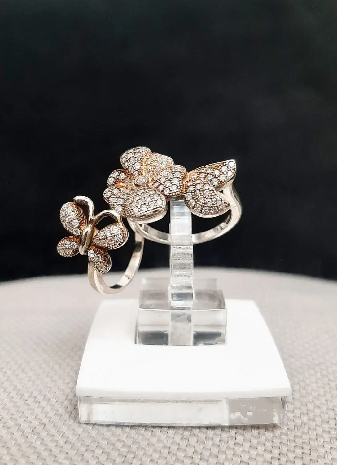 تعدادی انگشتر نقره زنانه|جواهرات|فردیس, نسترن غربی|دیوار