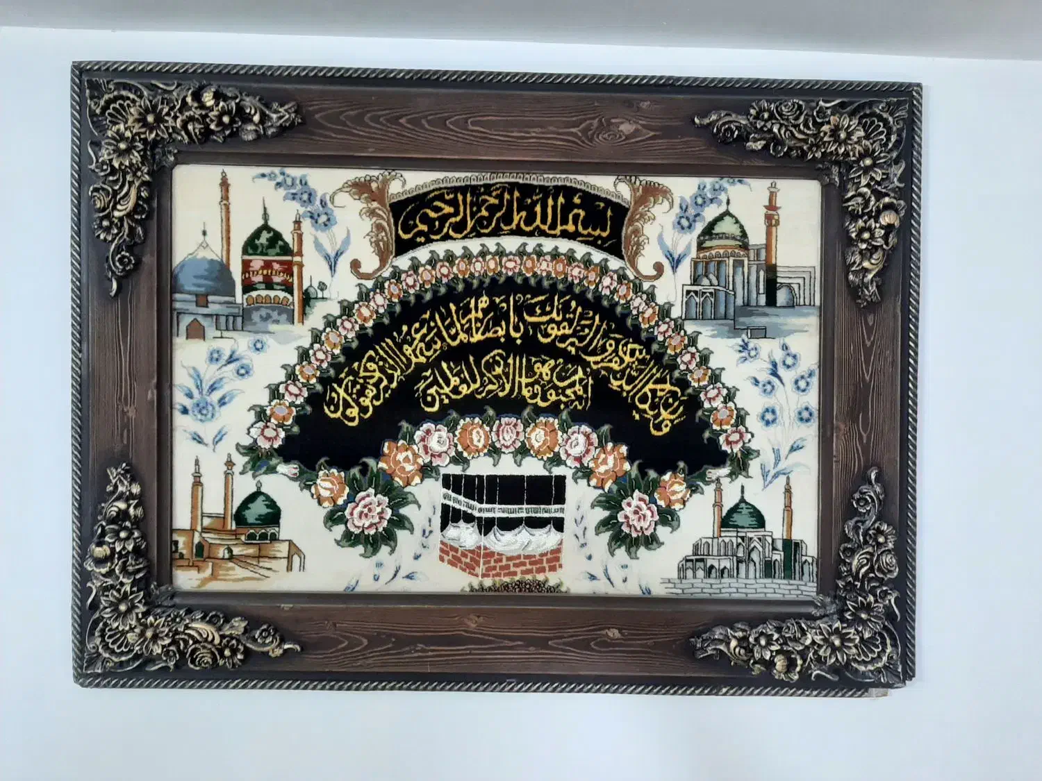 عتیقه قدیمی تابلو فرش دستبافت فروش یا معاوضه|تابلو فرش|مشهد, کوی سیدی|دیوار