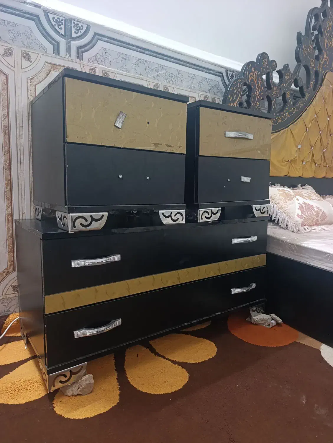 تخت خواب سلطنتی|تخت و سرویس خواب|ایرانشهر, |دیوار