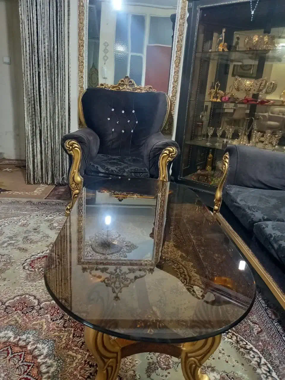 مبل۷نفره نیمه استیل|مبلمان خانگی و میز عسلی|تهران, مسعودیه|دیوار