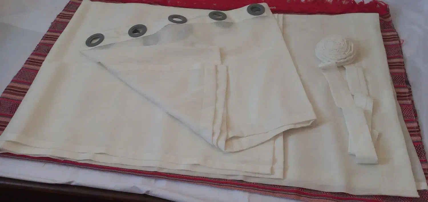 پرده پشت درب تراس|پرده، رانر، رومیزی|برازجان, |دیوار