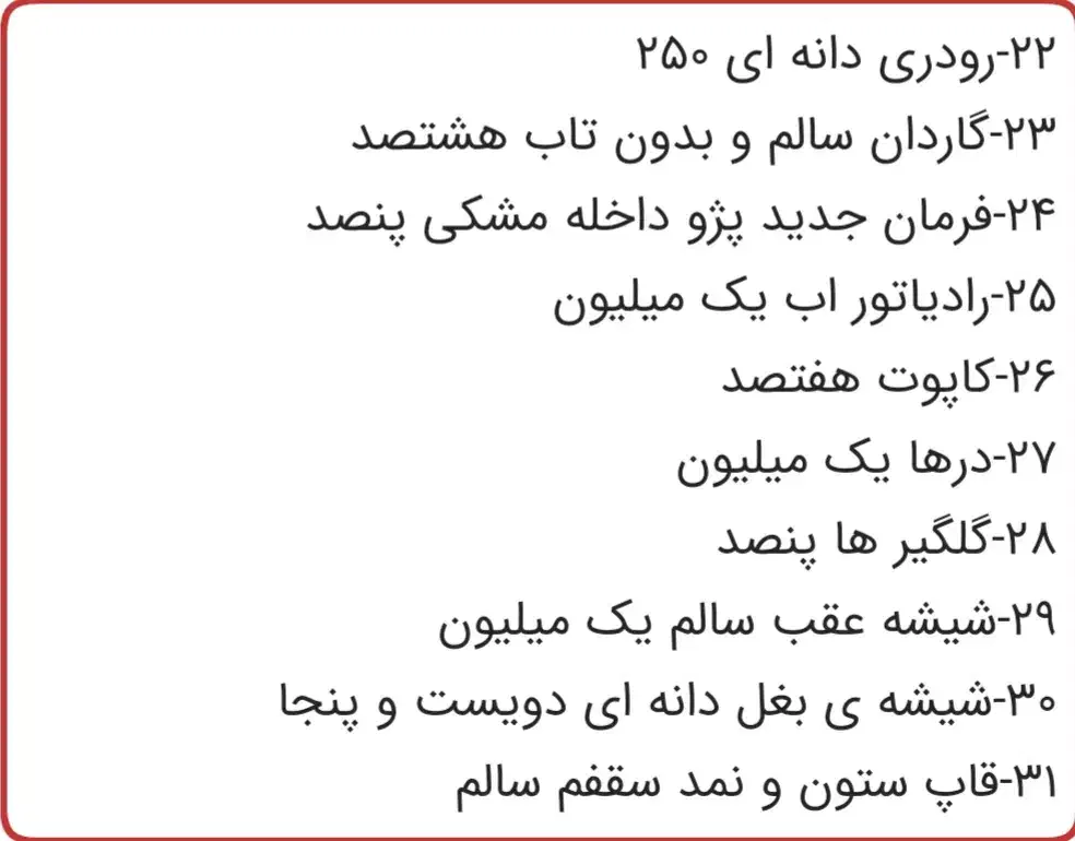 وسایل بدنه و موتوری اردی و پژو|قطعات یدکی و لوازم جانبی|پرند, فاز ۵|دیوار