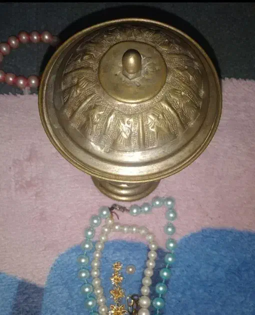 قندان آنتیک قدیمی(قلم کاری کار دست)|کلکسیون اشیاء عتیقه|شیروان (خراسان), |دیوار