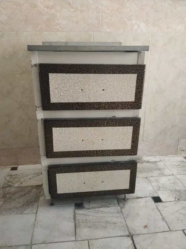 کابینت فلزی سه کشو|آب‌چکان و نظم‌دهنده ظروف|قم, شاه ابراهیم|دیوار