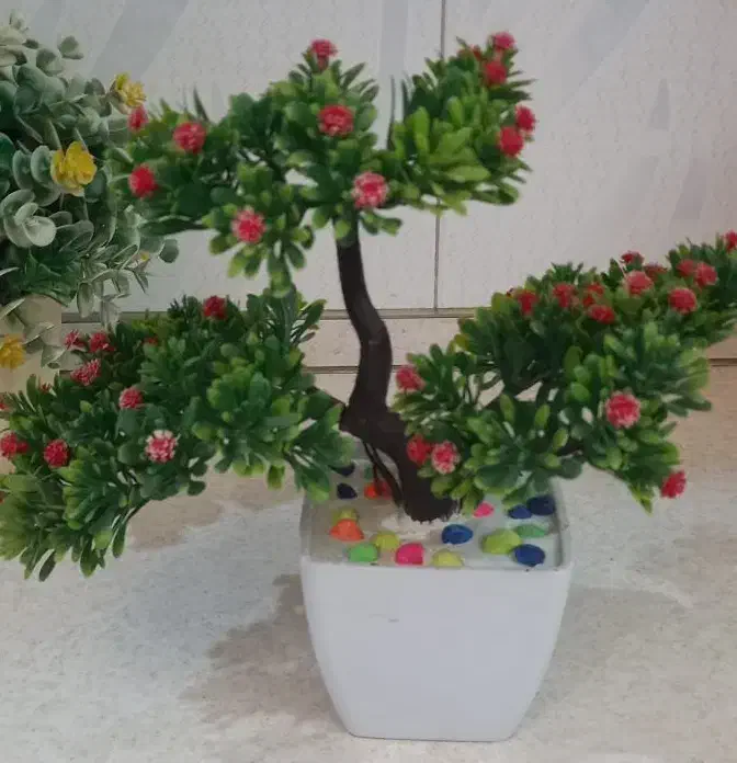 ۳ عدد گلدان گل مصنوعی بنسای و شمشاد|گل مصنوعی|تهران, پونک|دیوار