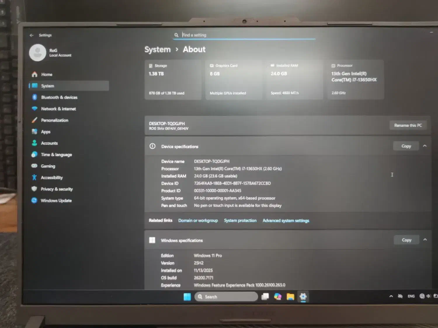 لپتاپ راگ rog g16|رایانه همراه|قم, زنبیل آباد|دیوار