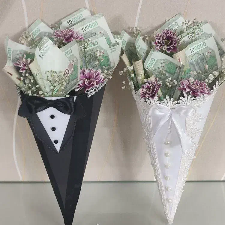 تزئین شاباش عروس و داماد|گل مصنوعی|محمدیه-قزوین, |دیوار