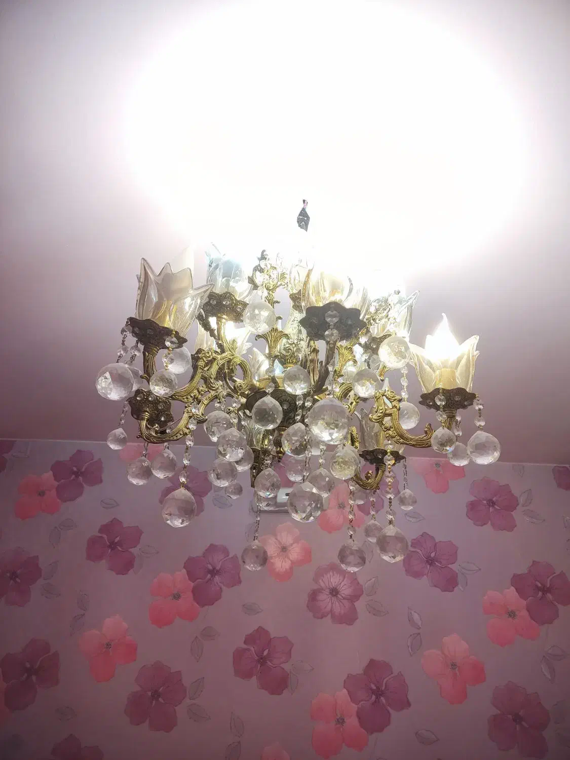 لوستر برنجی|لوستر و چراغ آویز|بروجرد, |دیوار