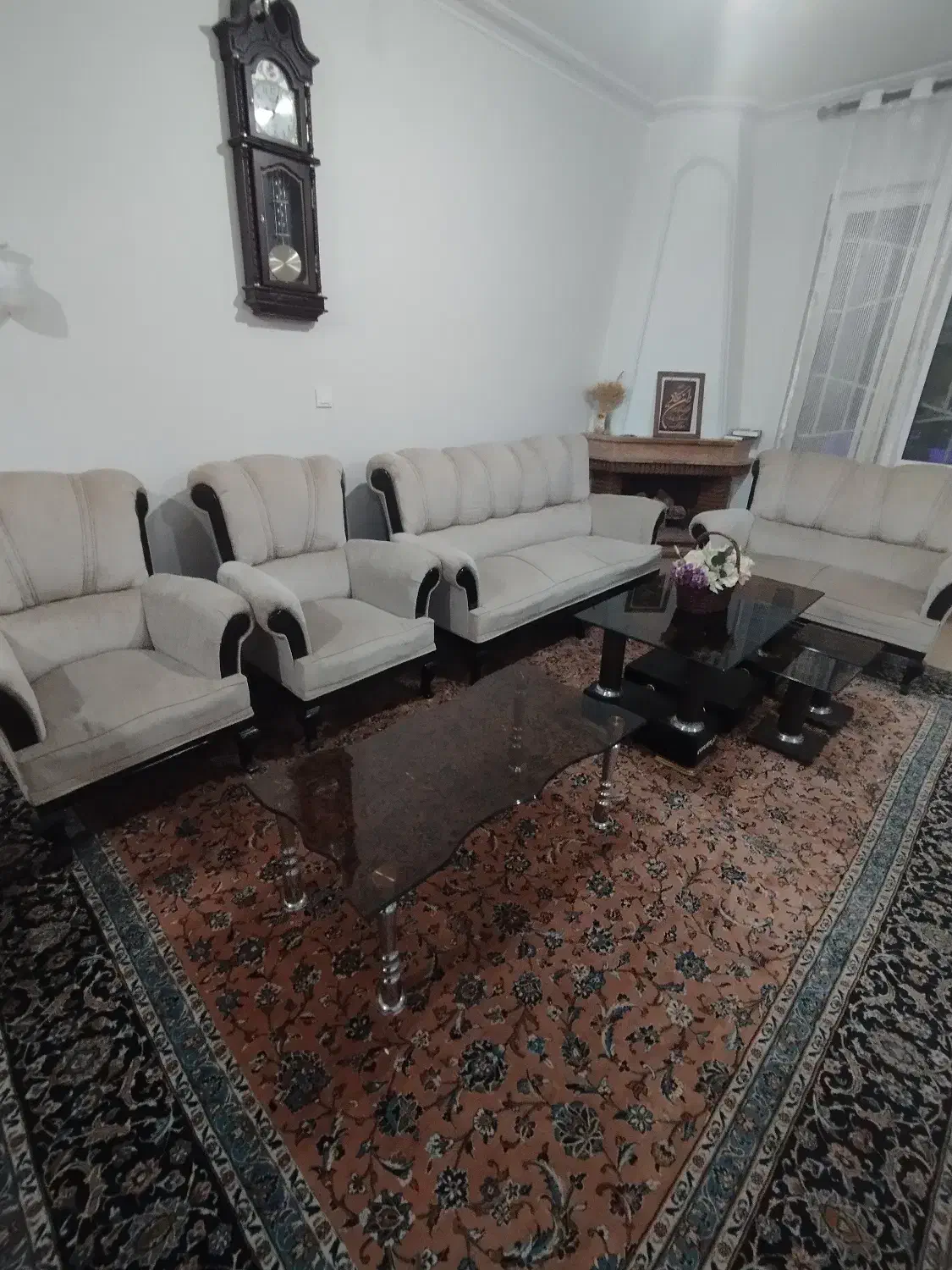 مبلمان ۷ نفره بهم آه دو جلو مبلی و سه عسلی|مبلمان خانگی و میز عسلی|کوهسار (البرز), |دیوار