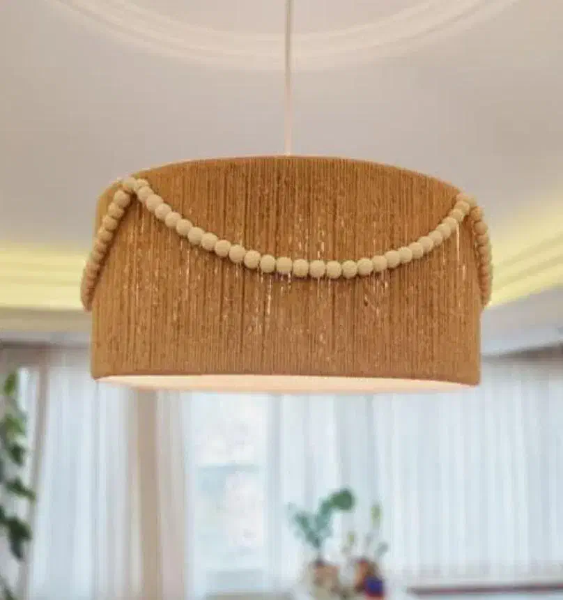 لوستر و آباژور دستساز با رافیا سبک بوهو و طبیعی|لوستر و چراغ آویز|کرج, گلشهر|دیوار