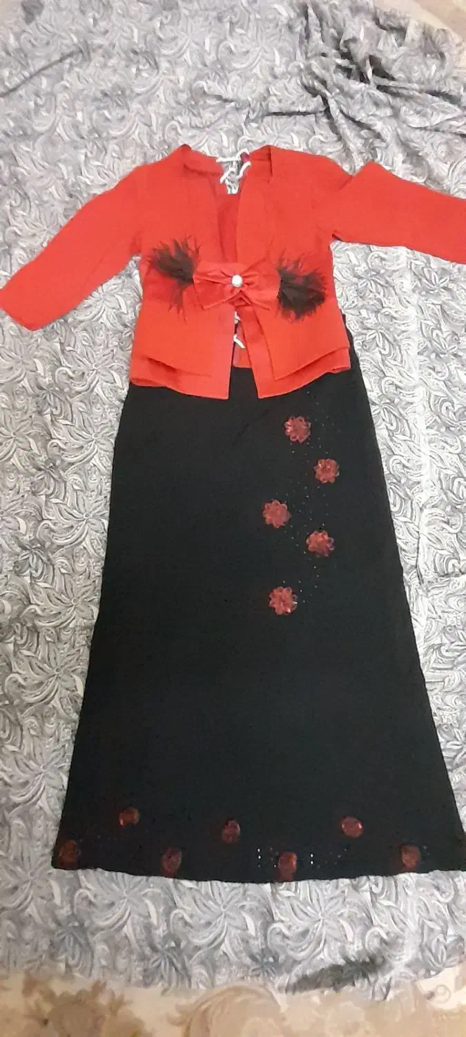 دودست کت ودامن قرمز یلدایی|لباس|یزد, |دیوار