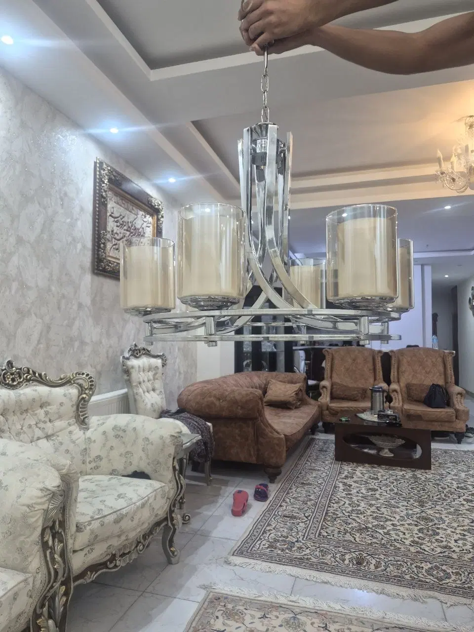 لوستر ۶ شاخه مدرن|لوستر و چراغ آویز|کرمانشاه, |دیوار