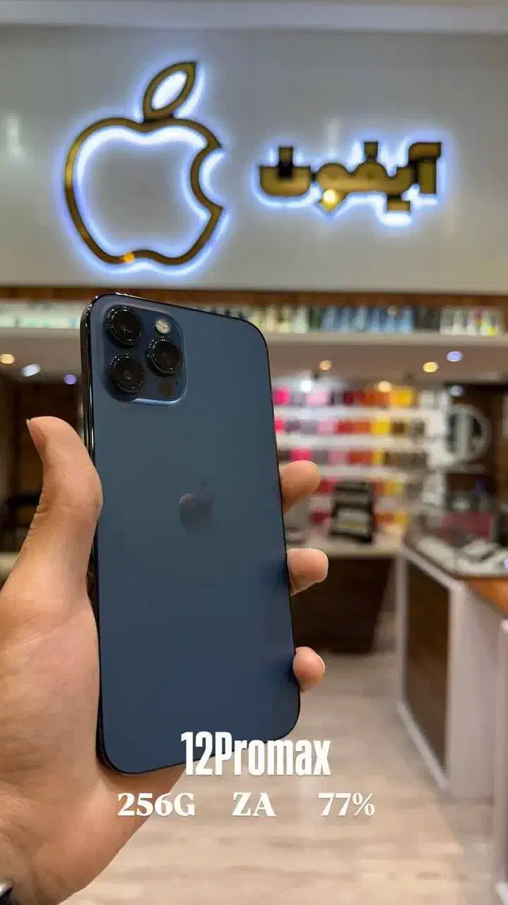 اپل iPhone 12 Promax 256G  Zaa آبی (فروشگاه آیفون)|موبایل|یزد, |دیوار