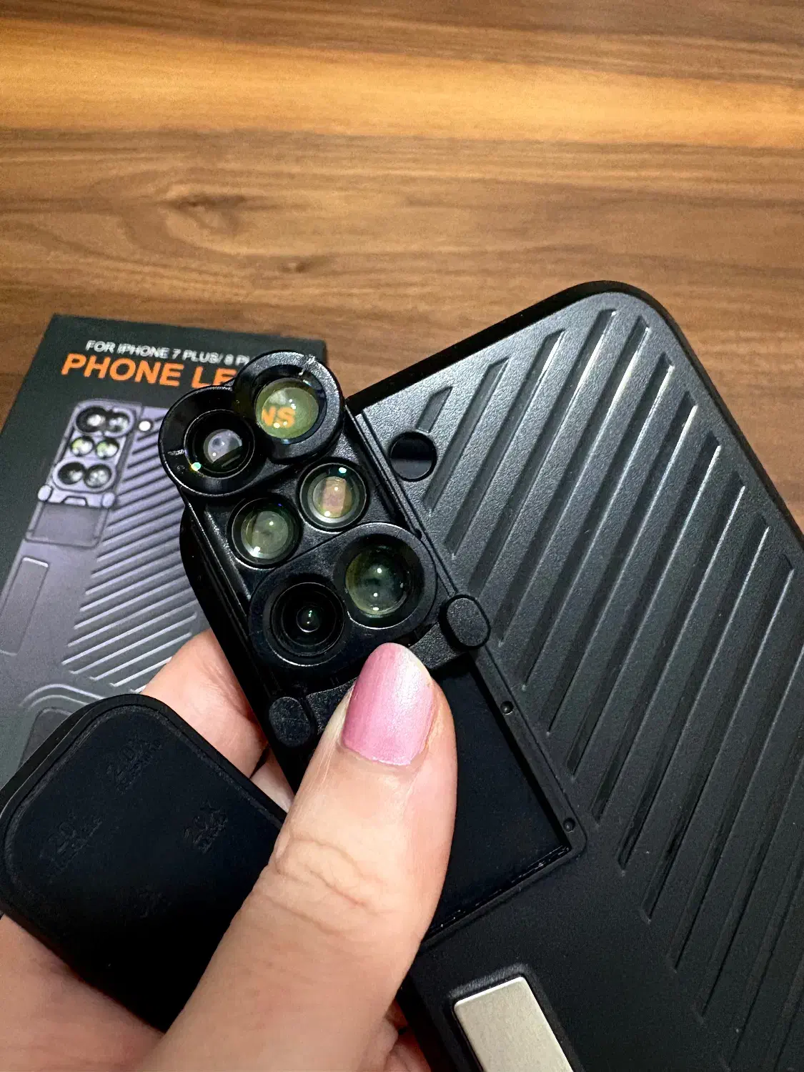 کیت لنزی کاور قاب لنز دار آیفون 7 پلاس و 8 پلاس|لوازم جانبی موبایل و تبلت|بابل, |دیوار