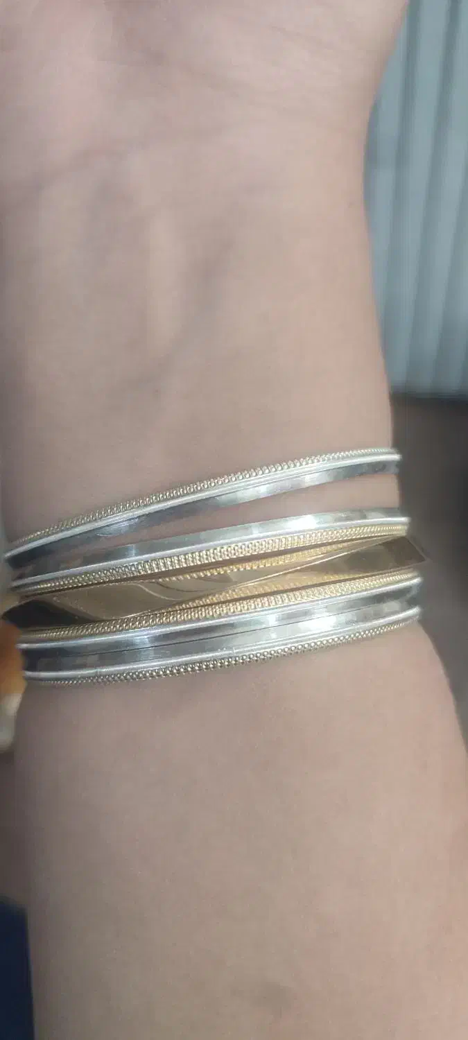 چهارتا النگو نقره 925 سایز سه|جواهرات|خرم‌آباد, |دیوار