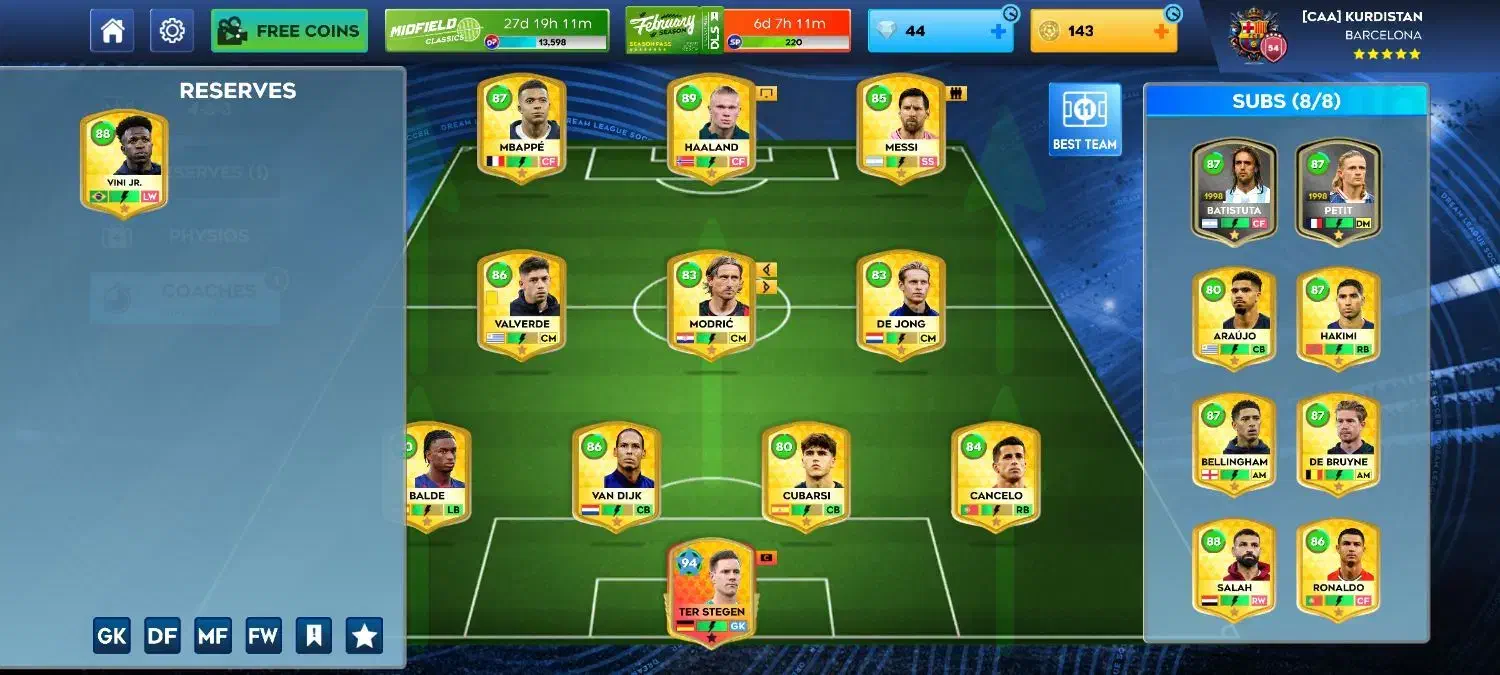 اکانت دریم لیگ 2026|کنسول، بازی ویدئویی و آنلاین|سقز, |دیوار