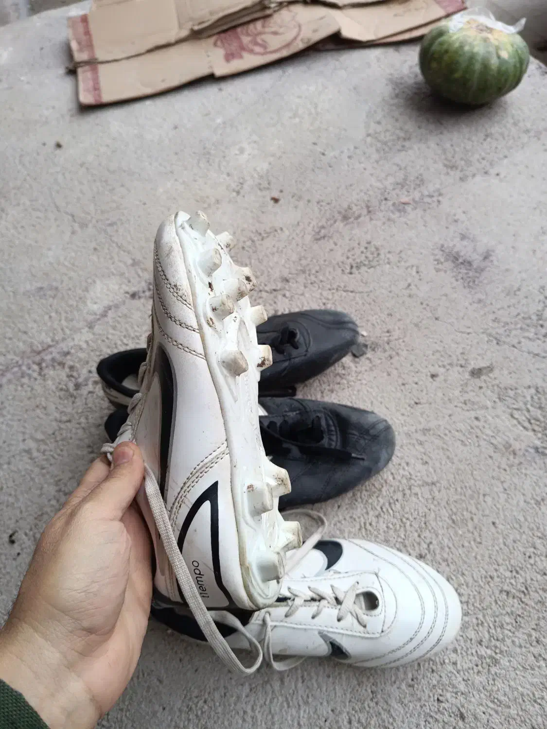 کفش فوتبال چمن|کیف، کفش، کمربند|رشت, چله خانه|دیوار