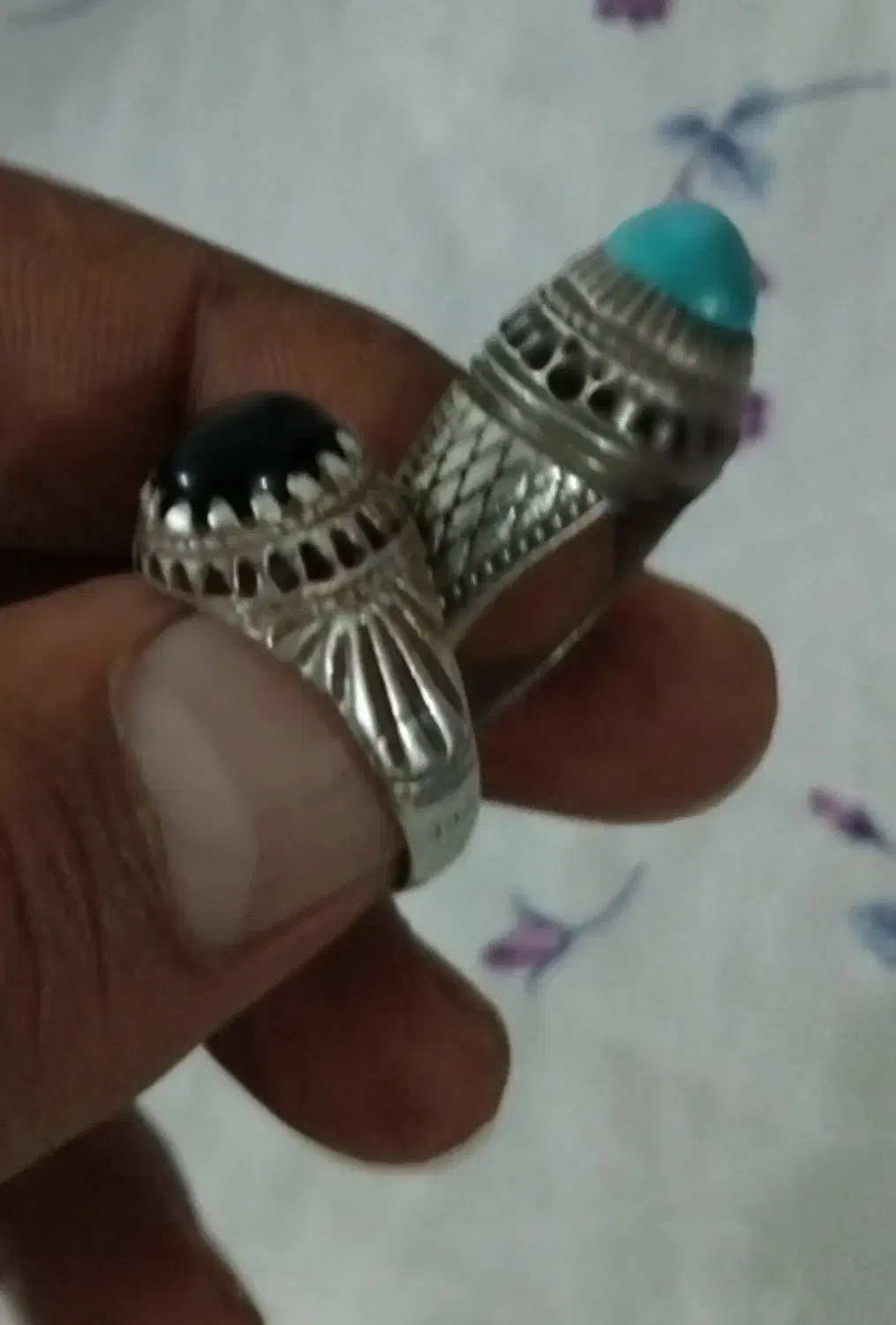 فروش یک جفت انگشترعتیقه باقدمت ۱۰۰سال|جواهرات|گرگان, |دیوار