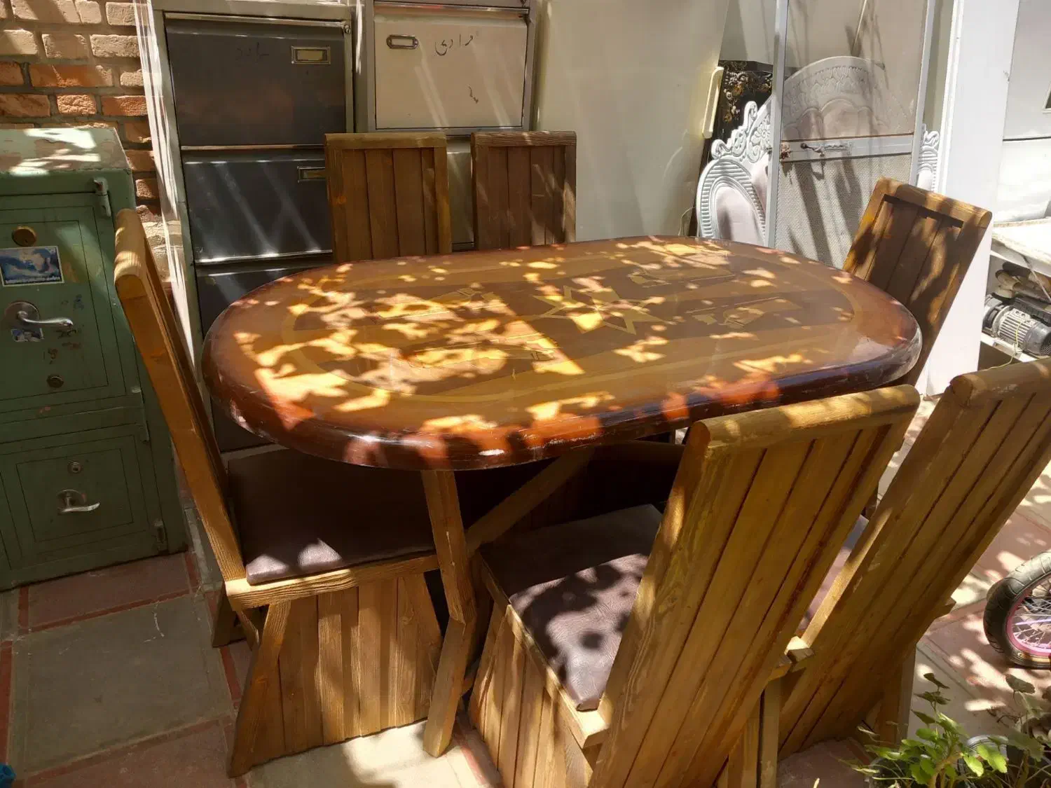 غذاخوری شش نفره چوب|میز و صندلی غذاخوری|سبزوار, طبرسی (جعفرآباد)|دیوار