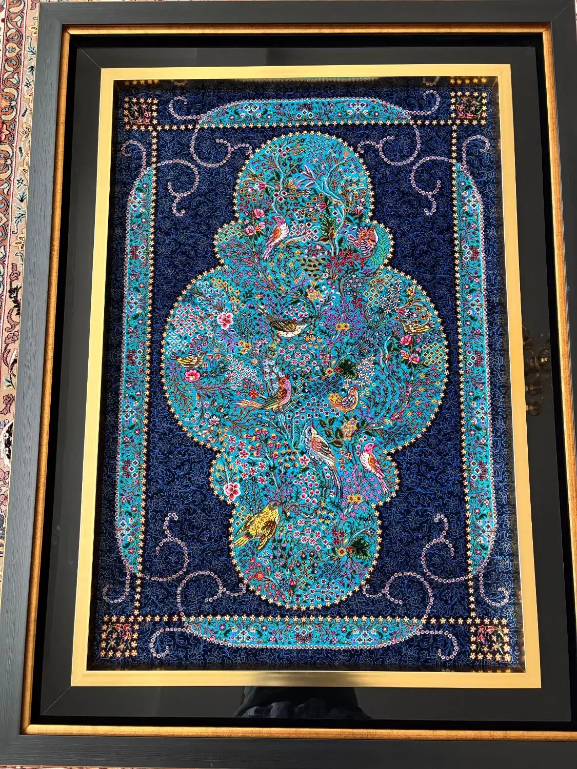 تابلو فرش تمام ابریشم|تابلو فرش|قم, زنبیل آباد|دیوار