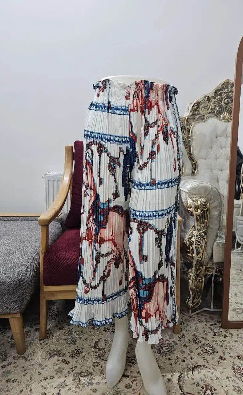 فروش شلوار پلیسه ساتن در دوطرح ۳۹۵|لباس|قم, پردیسان|دیوار