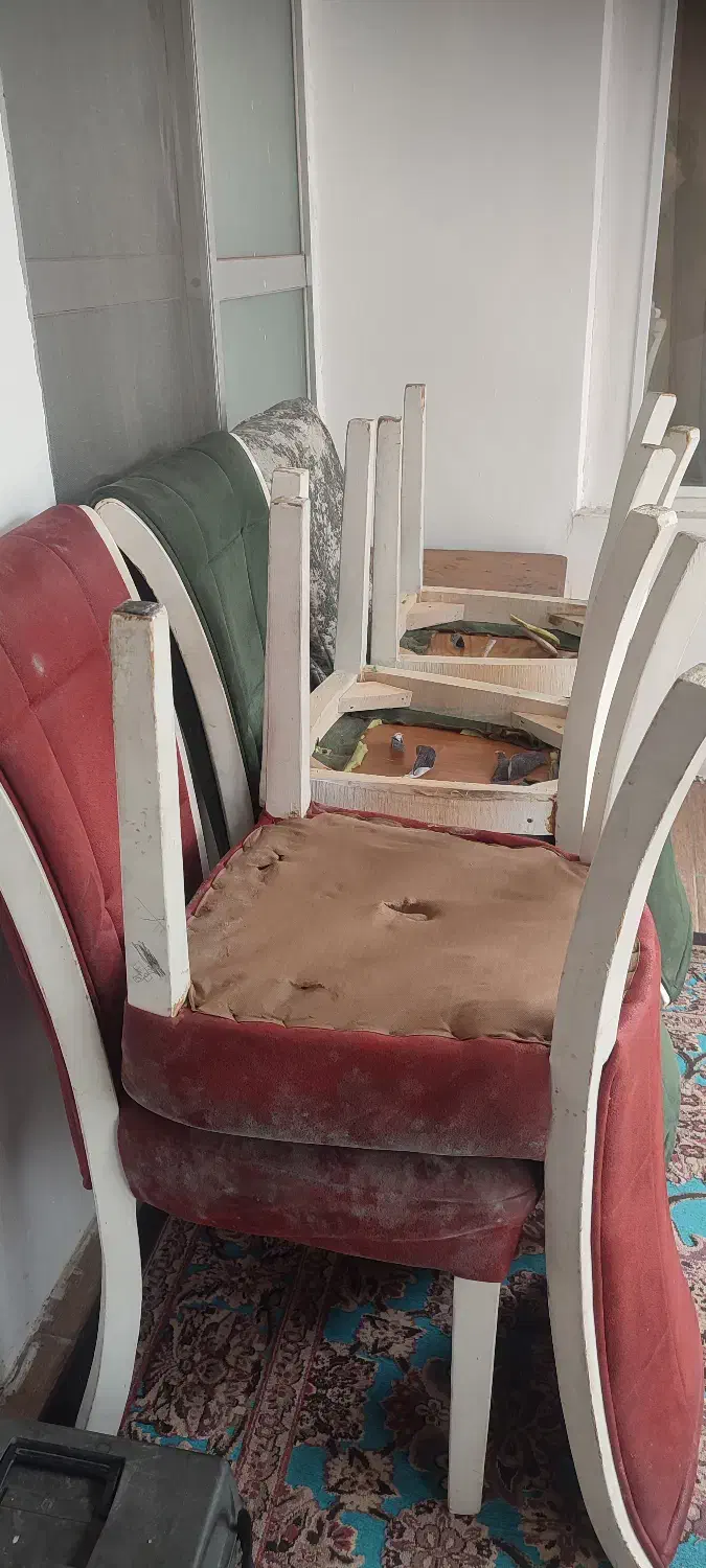 ۶ صندلی ناهارخوری چوبی|میز و صندلی غذاخوری|محمودآباد, |دیوار