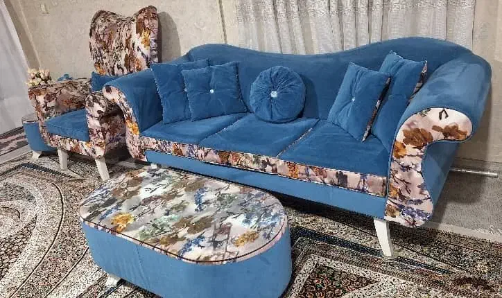مبل 7 نفره راحتی کاملا سالم 5تومن +نهارخوری رایگان|مبلمان خانگی و میز عسلی|کرج, کمال‌شهر|دیوار