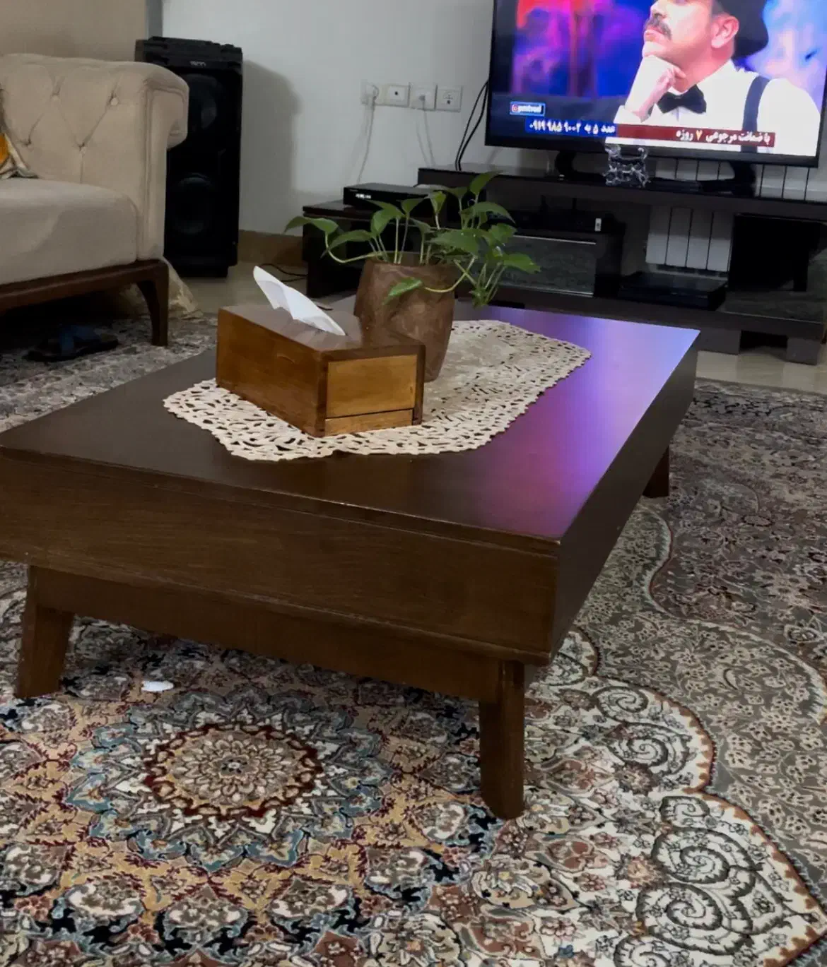 جلومبلی تمام چوب آبنوس|مبلمان خانگی و میز عسلی|کرج, شهرک ولیعصر|دیوار