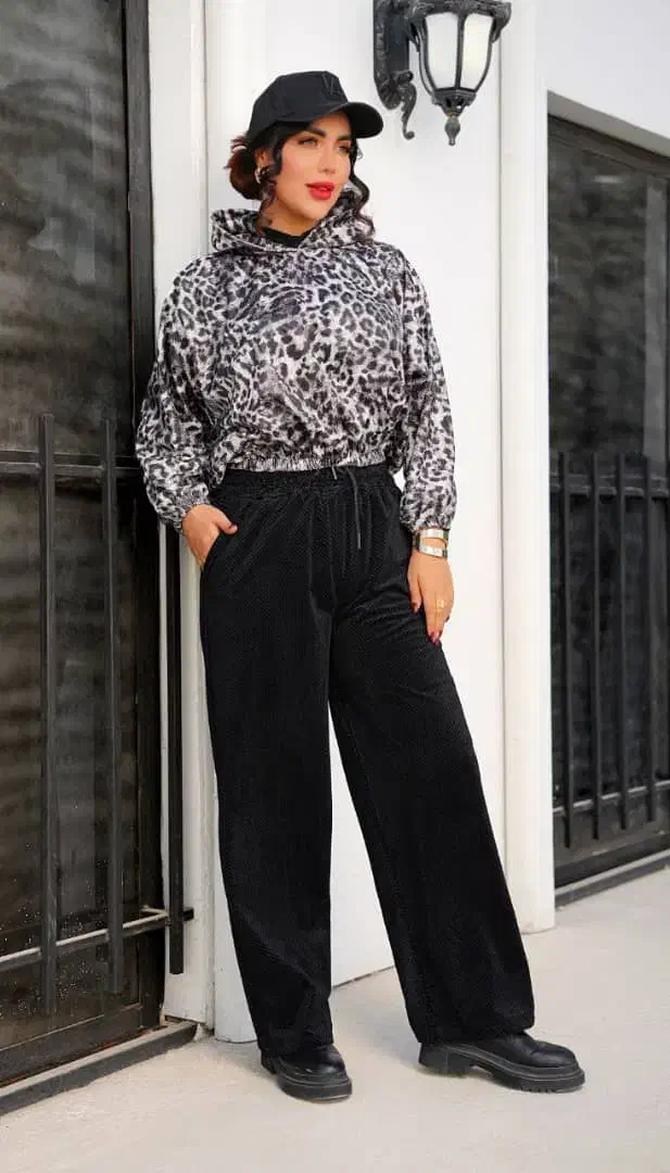 ست هودی شلوار پلنگی|لباس|زاهدان, |دیوار