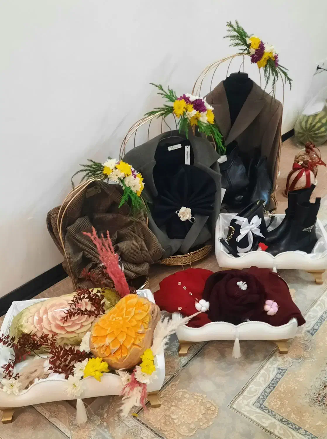 میوه آرایی سبدمیوه یلدا/حکاکی کدو،هندوانه/گیفت/ژله|خوردنی و آشامیدنی|قم, کلهری|دیوار