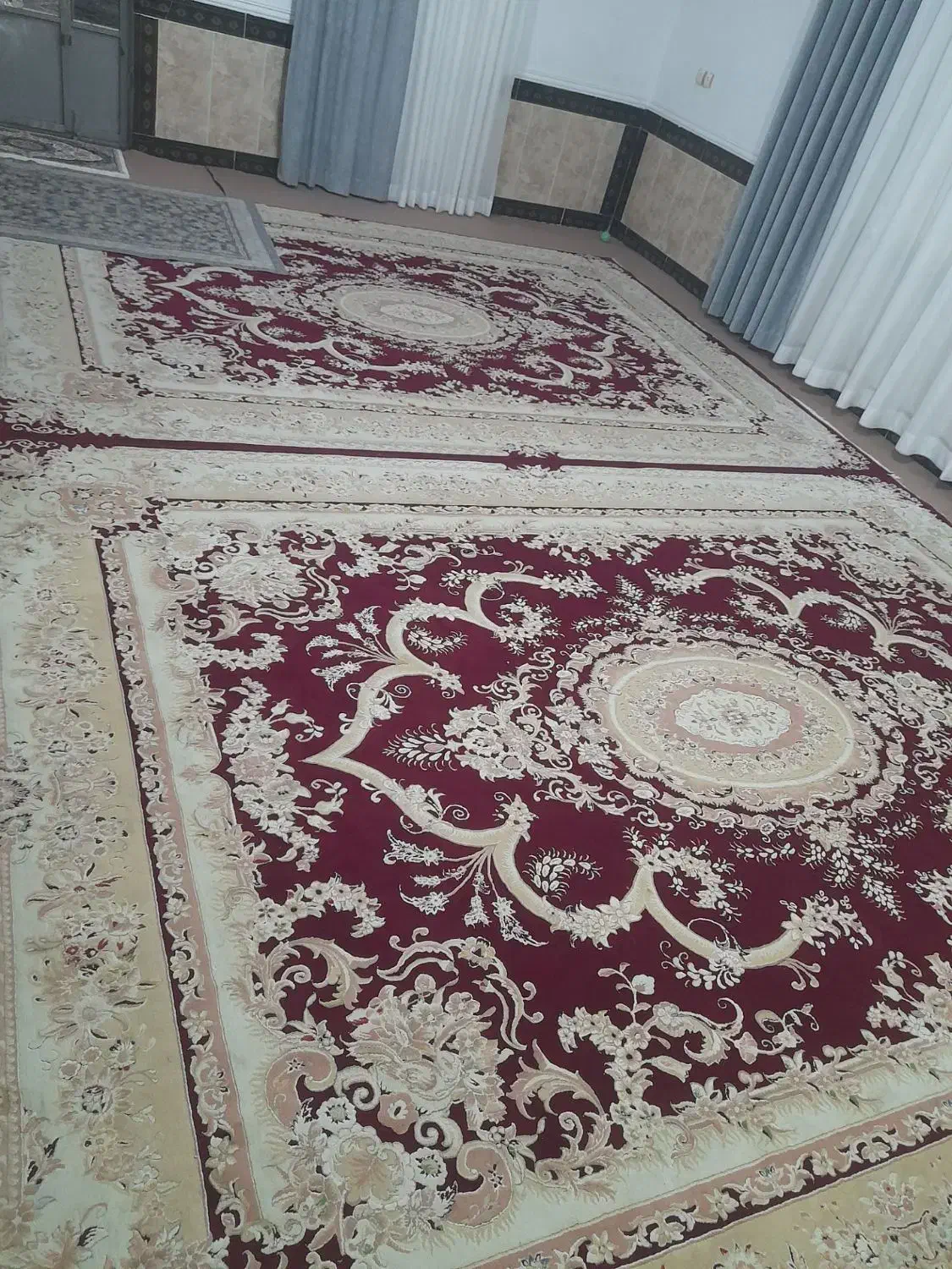 ۲عددفرش۱۲متری تراکم۷۰۰ گل برجسته|فرش|گرگان, |دیوار