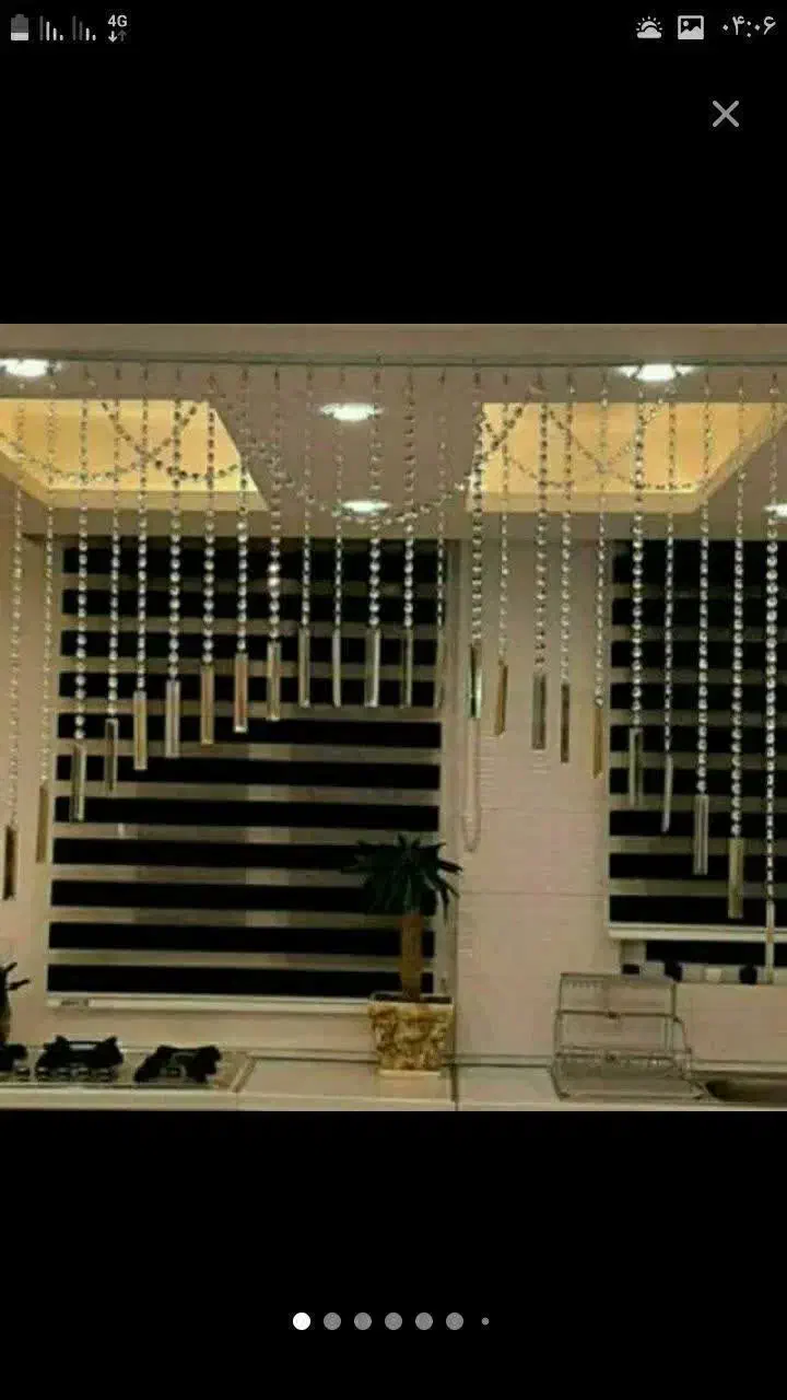 پرده کریستالی و پولکی و ریسه گوی لوستر و پرده|پرده، رانر، رومیزی|تهران, تهرانسر شرقی|دیوار