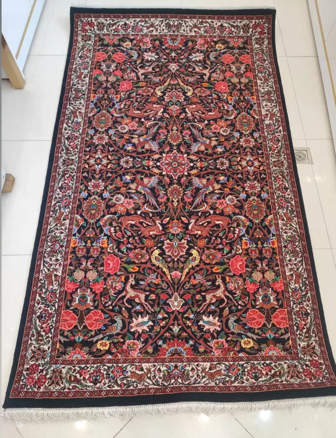 قالیچه شکارگاه افشار|فرش|تکاب, |دیوار