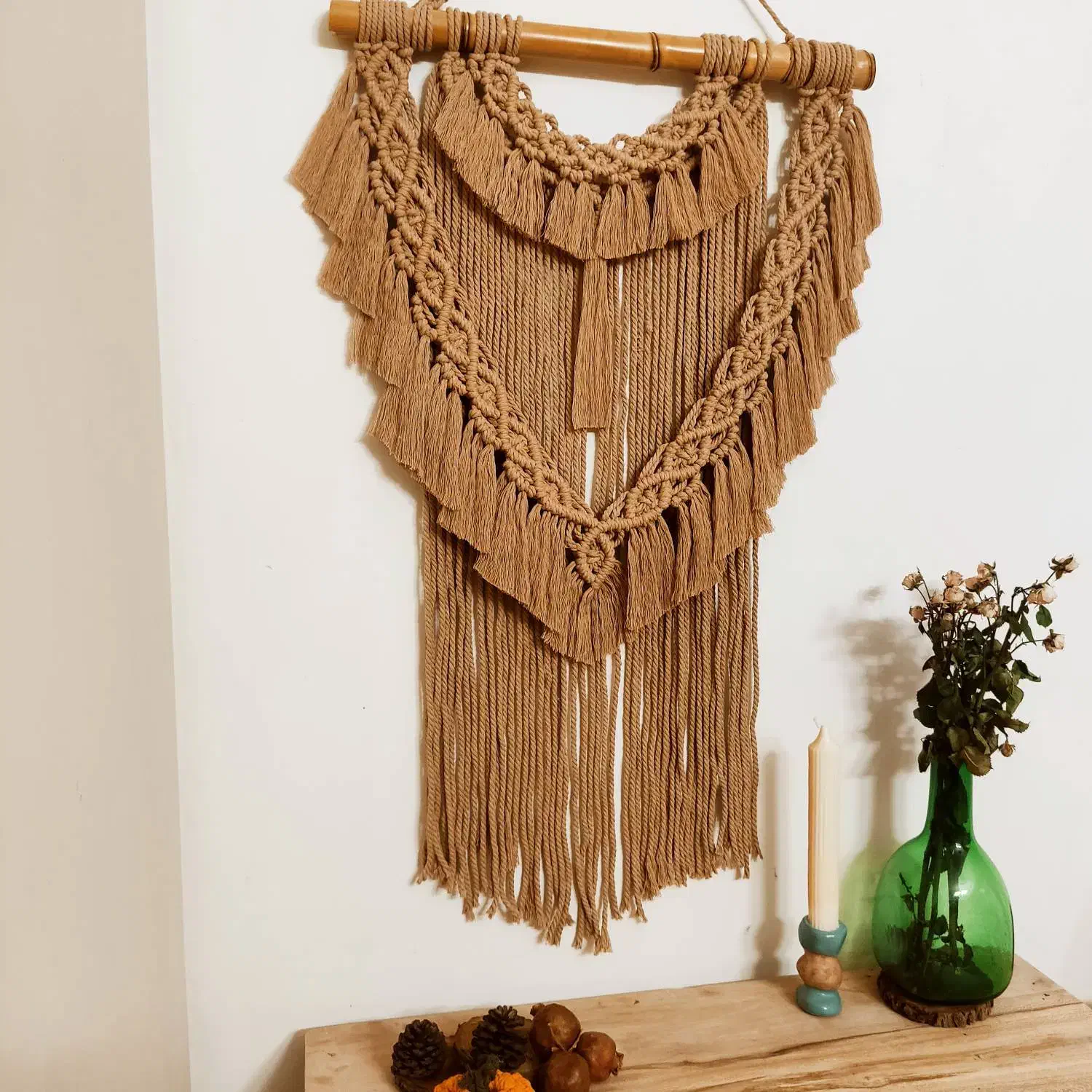 دیوارکوب مکرومه/تزیین دیوار/دکوری|تابلو، نقاشی، عکس|تهران, مینای شمالی (مخبر)|دیوار