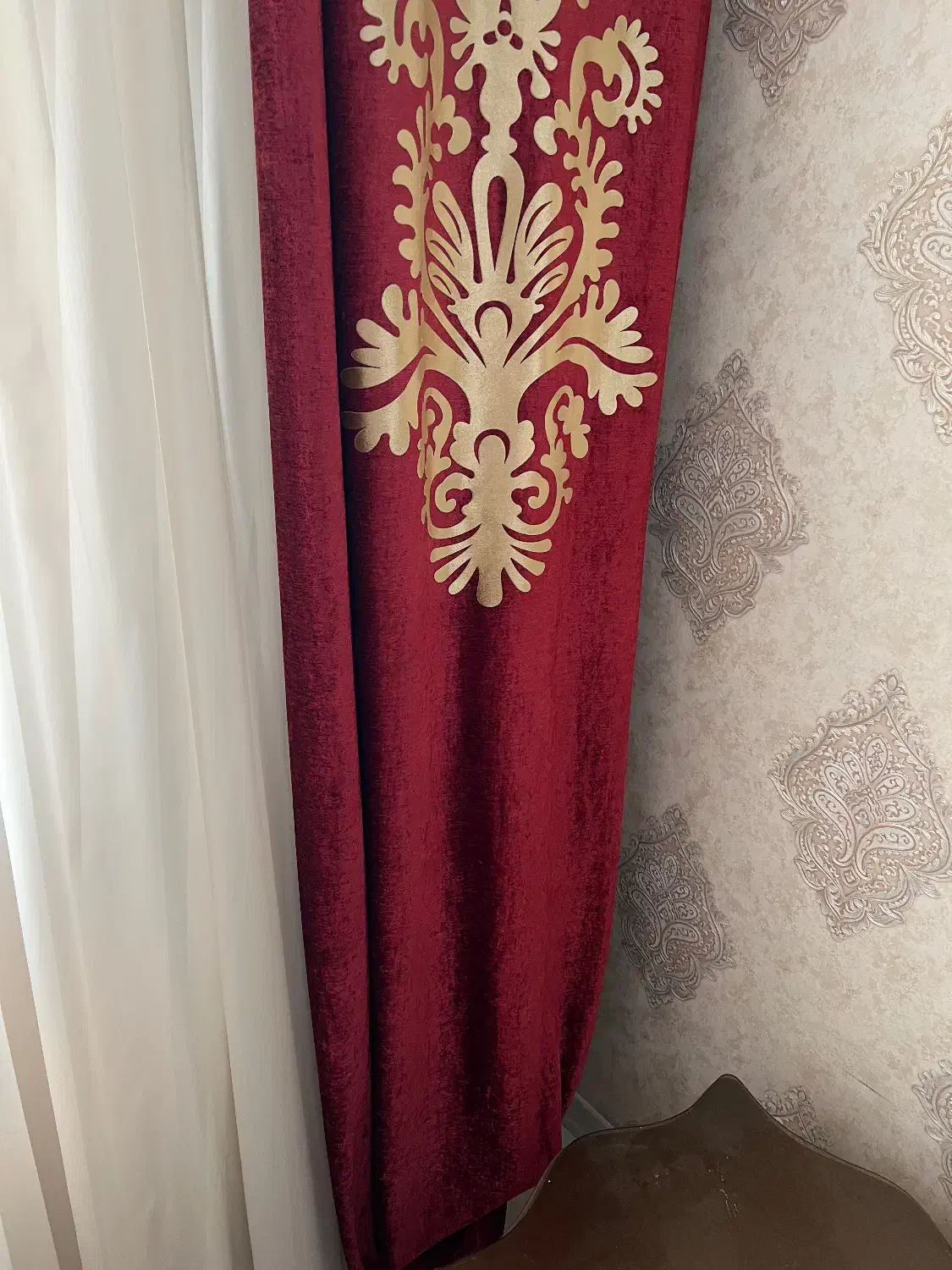 ۲ عدد دکور پرده|پرده، رانر، رومیزی|تهران, باغ فیض|دیوار