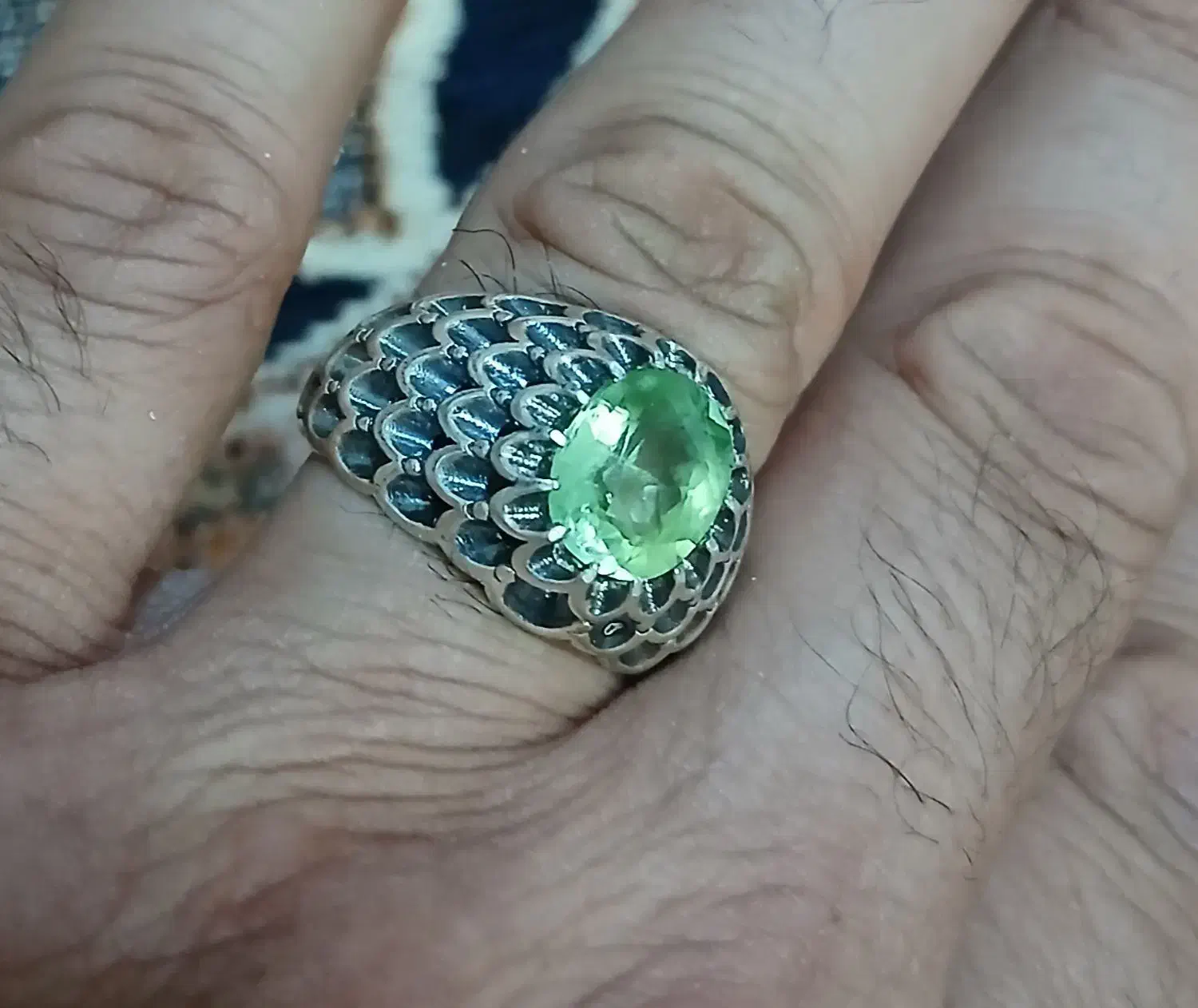 لنگشتر زبرچد اصل افغان|زیورآلات و اکسسوری|شیروان (خراسان), |دیوار