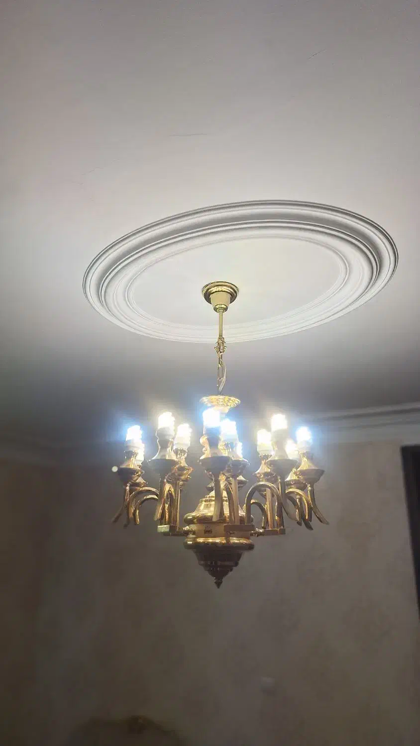 لوستر ۵شاخه طلایی|لوستر و چراغ آویز|تهران, خانی آباد نو جنوبی|دیوار