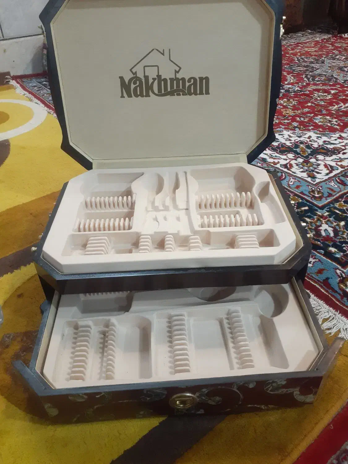 جای قاشق وعلاقه چوبی|آب‌چکان و نظم‌دهنده ظروف|فولادشهر, A3|دیوار