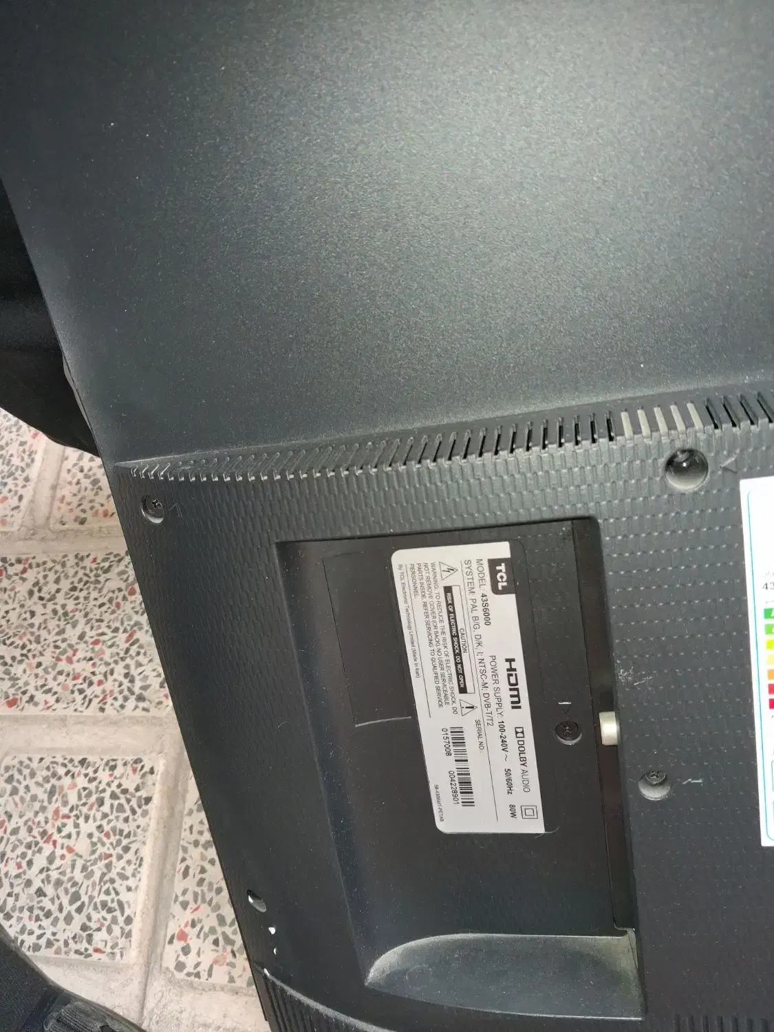 تلوزیون TCL ۴۵ اینج صفحه شکسته|تلویزیون و پروژکتور|دورود, |دیوار