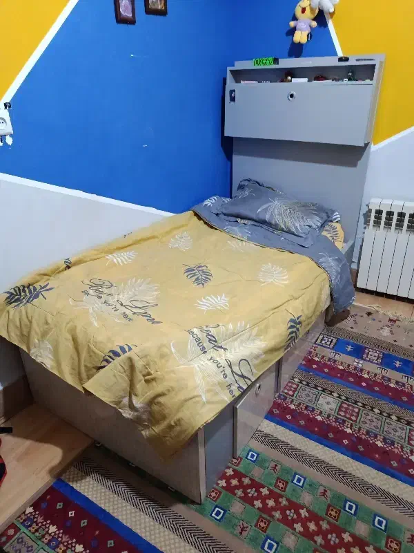 تخت خواب یک نفره|تخت و سرویس خواب|قائم‌شهر, |دیوار